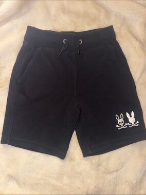 Psycho Bunny Black Drawstring Kids Shorts